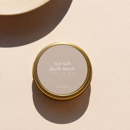 Sea Salt & Dark Musk Candle Tin